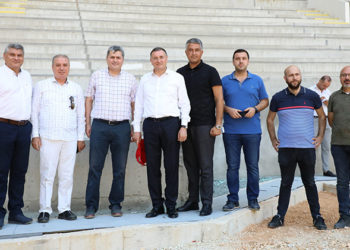 Başkan Savaş, Yeni Hatay Stadyumu’nda İncelemelerde Bulundu